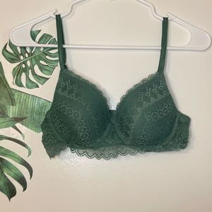 NEW Auden Sage green lace underwire bra 34A